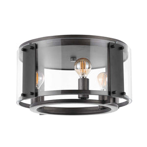 Safavieh Olen Flush Mount - Black/Chrome