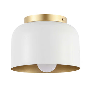 Safavieh Peale Flush Mount - White/Gold