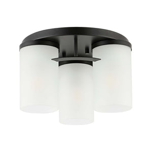 Safavieh Jeffra Flush Mount - Black/ Acid Glass