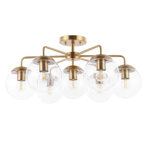 Safavieh Camdyn Flush Mount - Brass