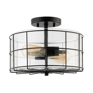 Safavieh Hannes Flush Mount - Painted Matte Black