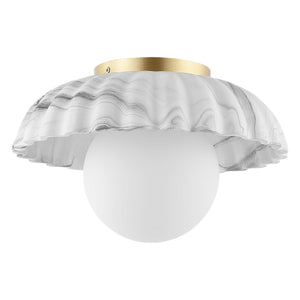 Safavieh Grima Flush Mount - White/Gold
