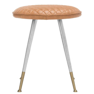 Safavieh Brinley 30H Mid Century Modern Stool - Camel