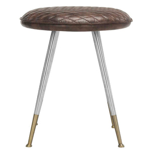 Safavieh Brinley 30H Mid Century Modern Stool - Antique Brown