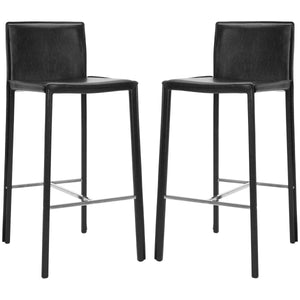 Safavieh Jason 30 Bar Stool - Black (Set of 2)