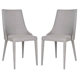 Safavieh Summerset 19''H Linen Side Chair-Grey Linen (Set of 2)