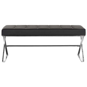 Safavieh Micha Bench - Black/Chrome