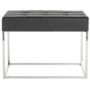 Safavieh Roitfeld Ottoman - Black/Chrome