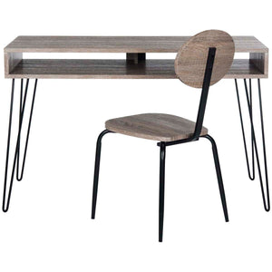 Safavieh Winta 47'' Retro Writing Desk / Chair - Grey