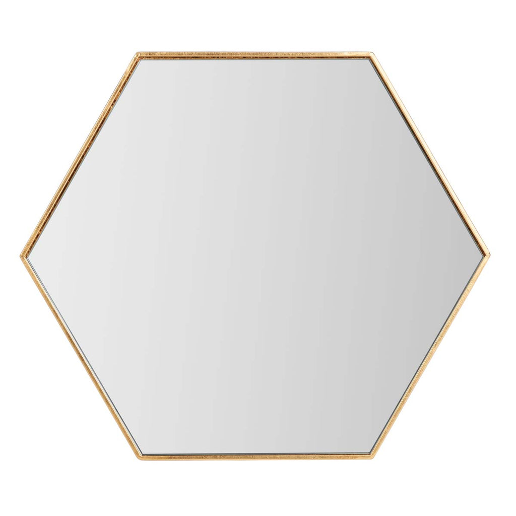 Safavieh Kerri Gold Leaf Mirror Top Accent Table - Gold/Mirror