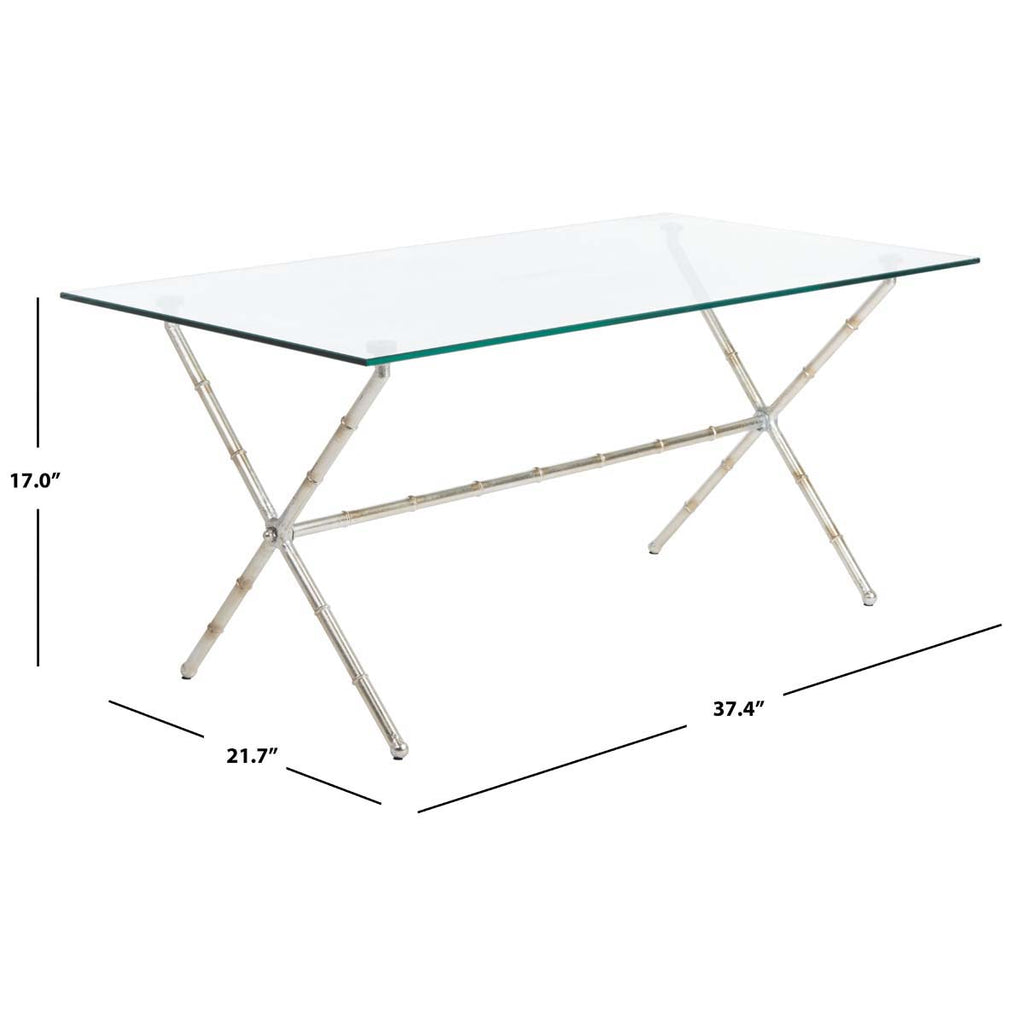 Safavieh Brogen Accent Table - Silver/Clear Glass