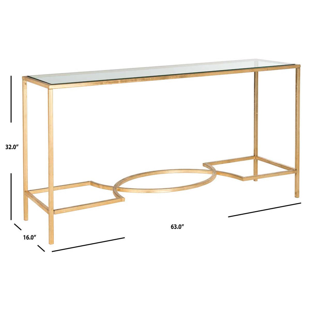 Safavieh Inga Console - Gold/Glass