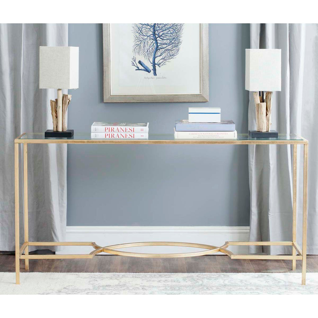 Safavieh Inga Console - Gold/Glass