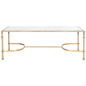 Safavieh Lucille Coffee Table - Gold/Glass