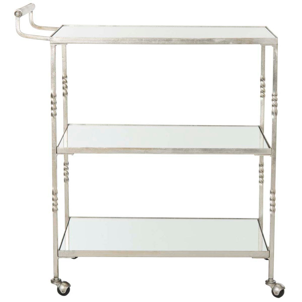 Safavieh Aurelius Bar Cart - Silver/Mirror