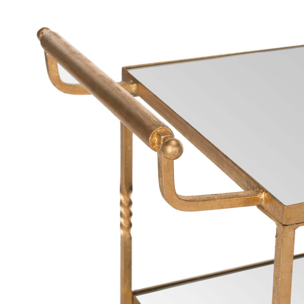 Safavieh Aurelius Bar Cart - Gold/Mirror