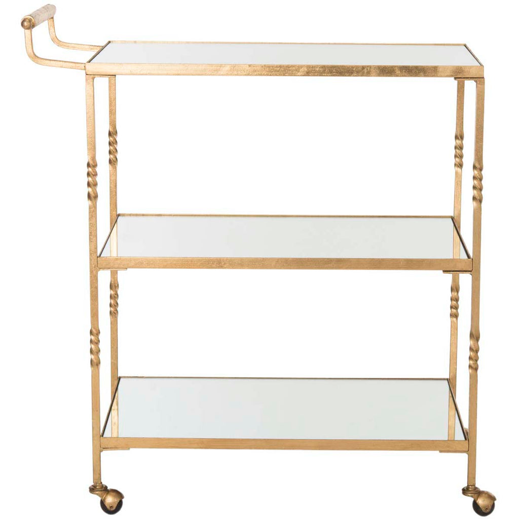 Safavieh Aurelius Bar Cart - Gold/Mirror
