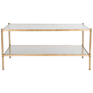Safavieh Aslan Coffee Table - Gold/Glass