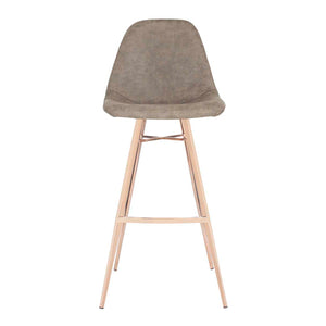 Safavieh Mathison Bar Stool - Taupe/Copper