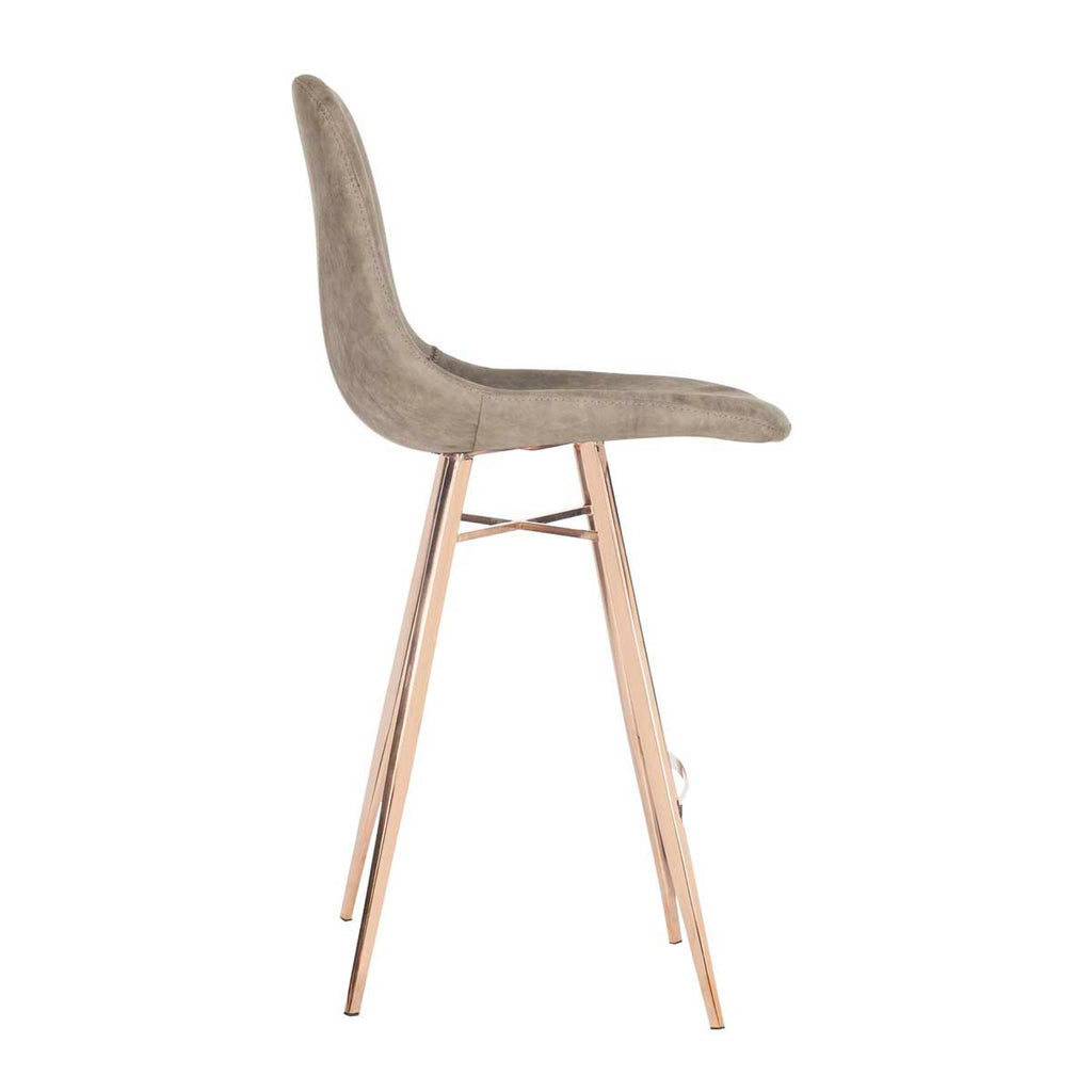 Safavieh Mathison Counter Stool - Taupe/Copper