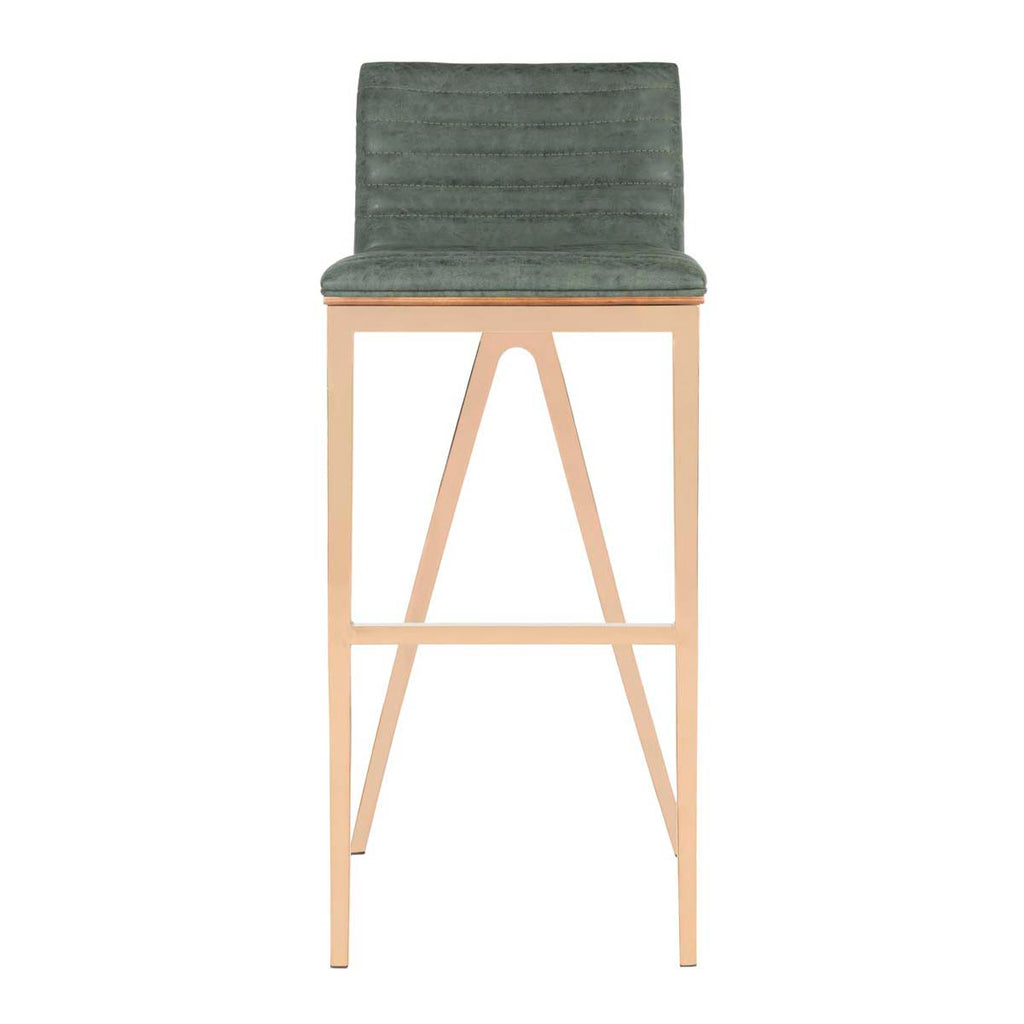 Safavieh Mckay Bar Stool - Ash Green/Copper