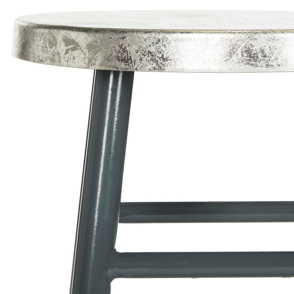 Safavieh Kenzie Silver Dipped Counter Stool - Grey/Silver