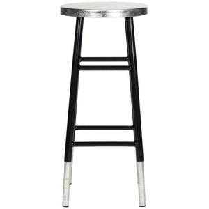 Safavieh Kenzie 30''H Silver Dipped Bar Stool - Black/Silver
