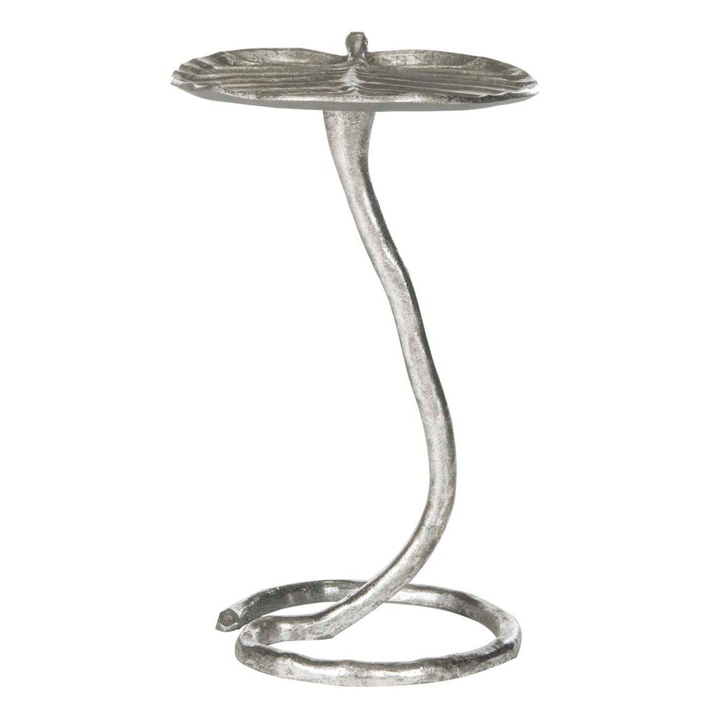 Safavieh Mina Silver Foil Petal Side Table - Silver