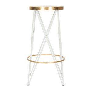 Safavieh Hester Bar Stool - White/Gold