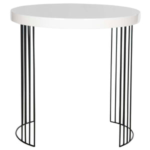 Safavieh Kelly Mid Century Scandinavian Lacquer Side Table - White