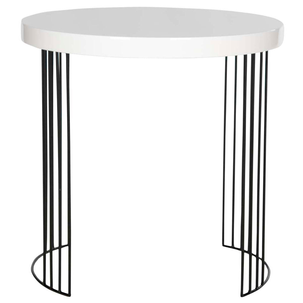 Safavieh Kelly Mid Century Scandinavian Lacquer Side Table - White