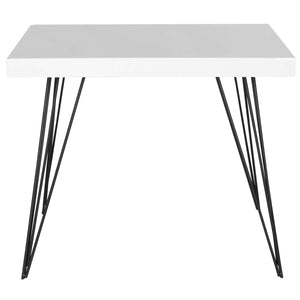 Safavieh Wolcott Retro Mid Century Square Lacquer Coffee Table - White/Black