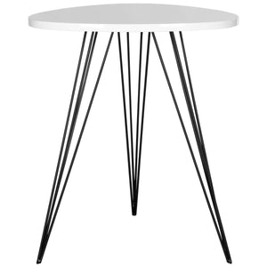 Safavieh Wolcott Retro Mid Century Lacquer Side Table - White/Black