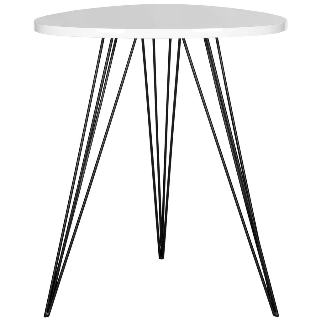 Safavieh Wolcott Retro Mid Century Lacquer Side Table - White/Black