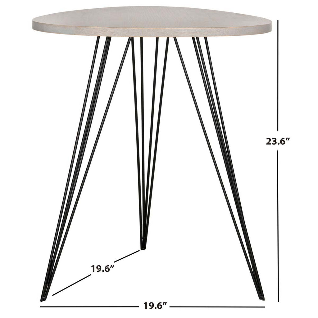 Safavieh Wolcott Retro Mid Century Wood Side Table - Grey/Black