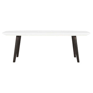 Safavieh Josiah Retro Mid Century Rectangle Lacquer Coffee Table - White/Dark Brown