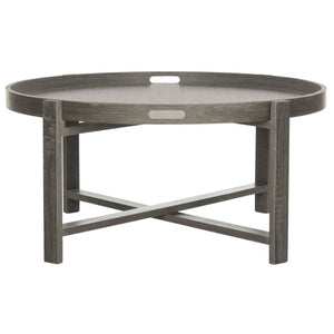 Safavieh Cursten Retro Mid Century Wood Tray Top Coffee Table - Dark Grey