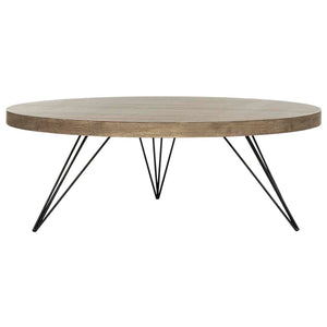 Safavieh Mansel Retro Mid Century Round Coffee Table - Light Oak