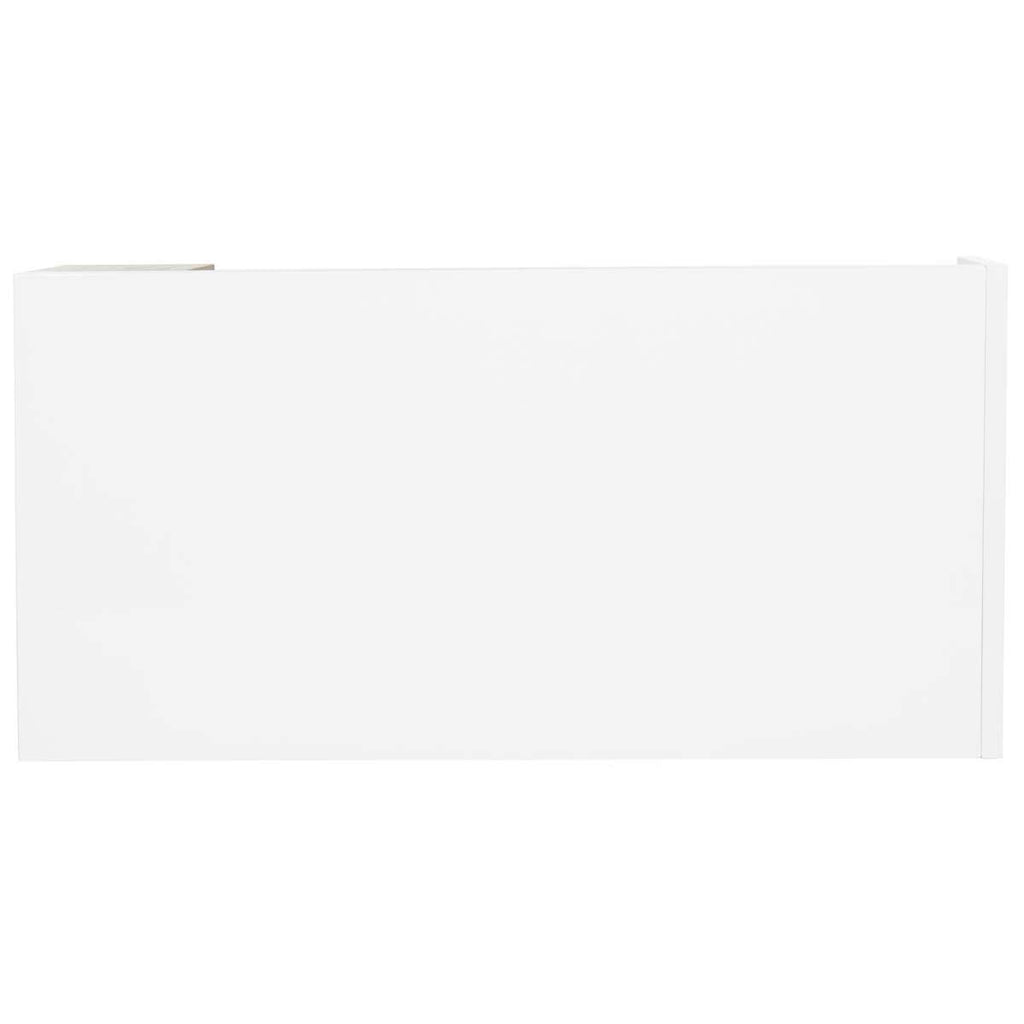 Safavieh Carlton Modern Scandinavian Side Storage Lacquer Coffee Table - White/Light Oak