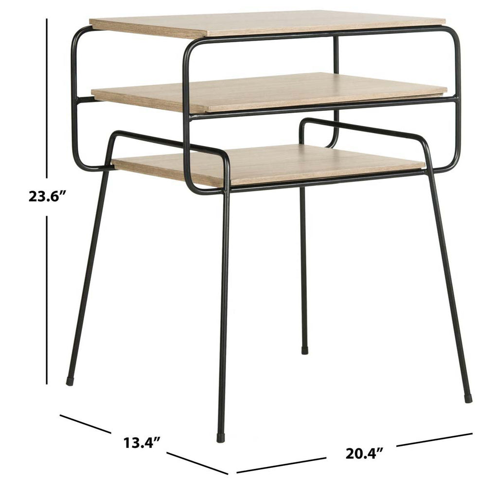 Safavieh Marcel Retro Mid Century Three Tier End Table - Light Grey