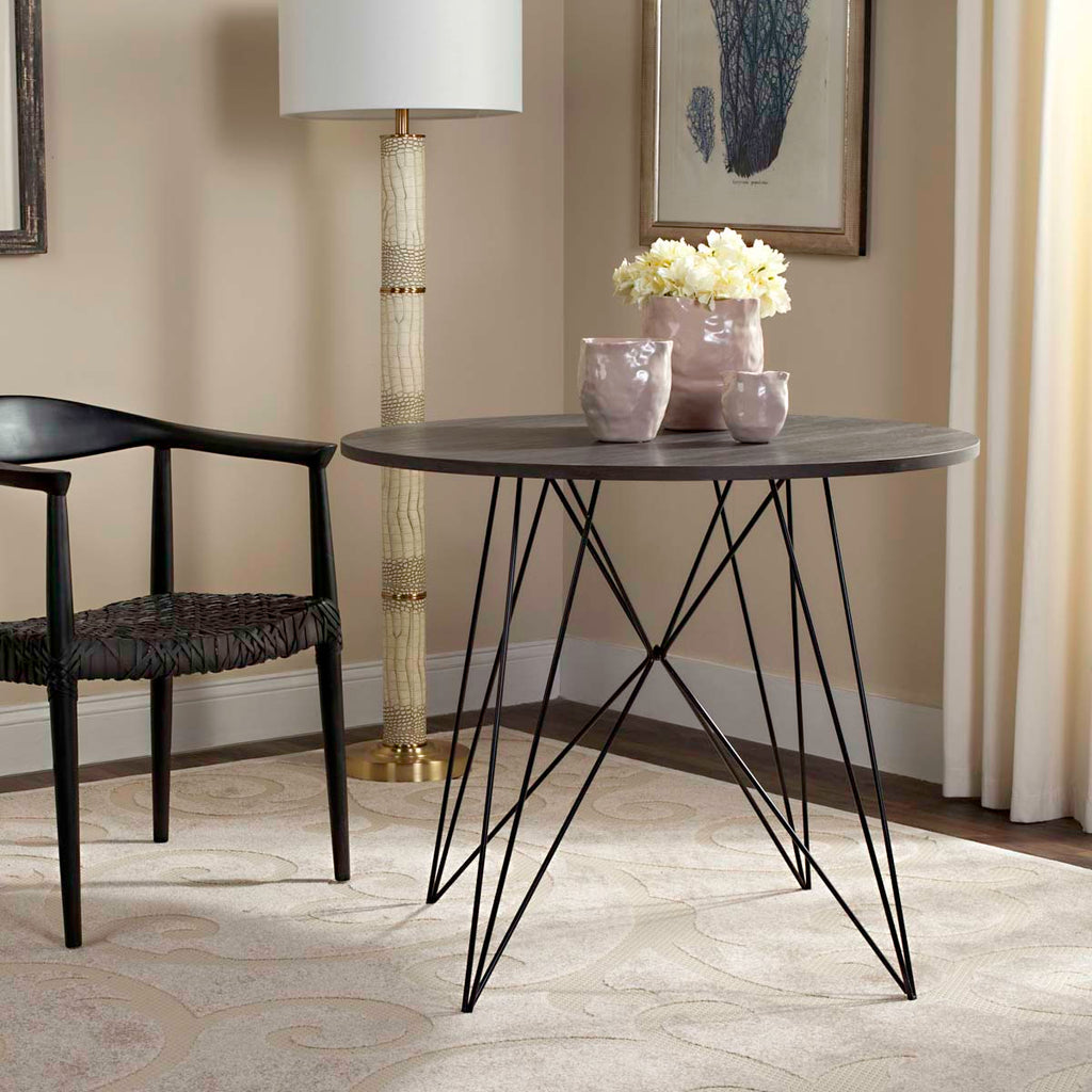 Safavieh Marino Round Dining Table - Dark Grey