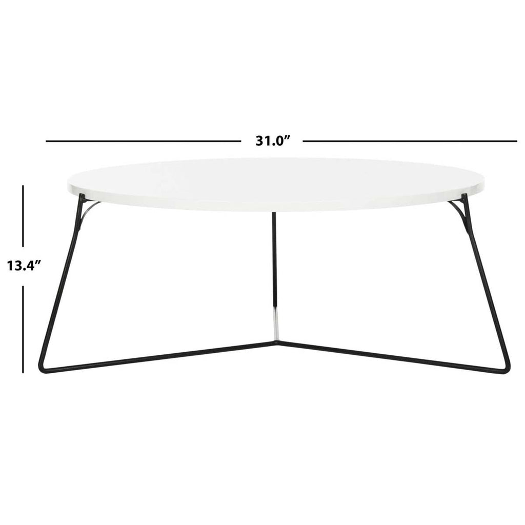 Safavieh Mae Retro Mid Century Lacquer Coffee Table - Lacquer White
