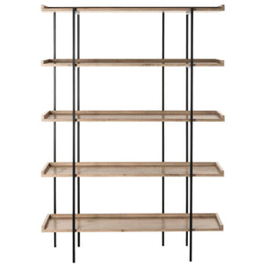 Safavieh Cecilia Retro Mid Century 5 Tier Wood Etagere - Oak/Black