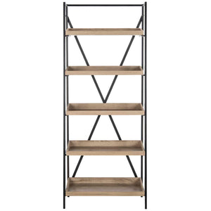 Safavieh Joel Retro Mid Century 5 Tier Etagere - Light Brown/Black