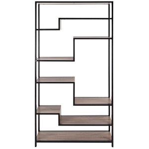 Safavieh Joanna Retro Mid Century Wood Etagere - Light Brown/Black