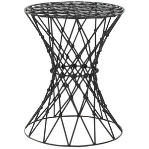 Safavieh Charlotte Iron Wire Stool - Black Matte