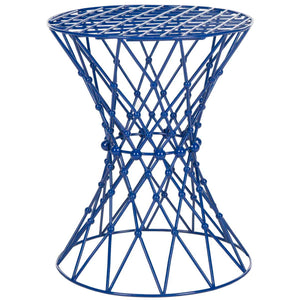 Safavieh Charlotte Iron Wire Stool - Dark Blue