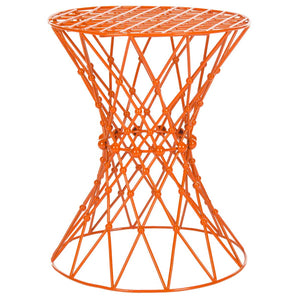 Safavieh Charlotte Iron Wire Stool - Orange