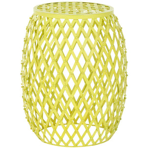 Safavieh Evan Iron Strips Welded Stool - Yellow