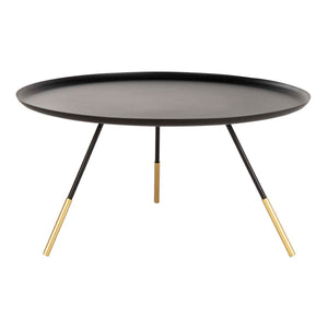 Safavieh Orson Coffee Table W/ Metal Gold Cap - Black/Gold